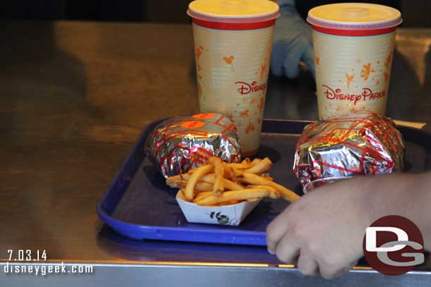 Sad news to report.. the fries at the Tomorrowland Terrace are back to the regular ones.. the shoe string fries only lasted a couple weeks.