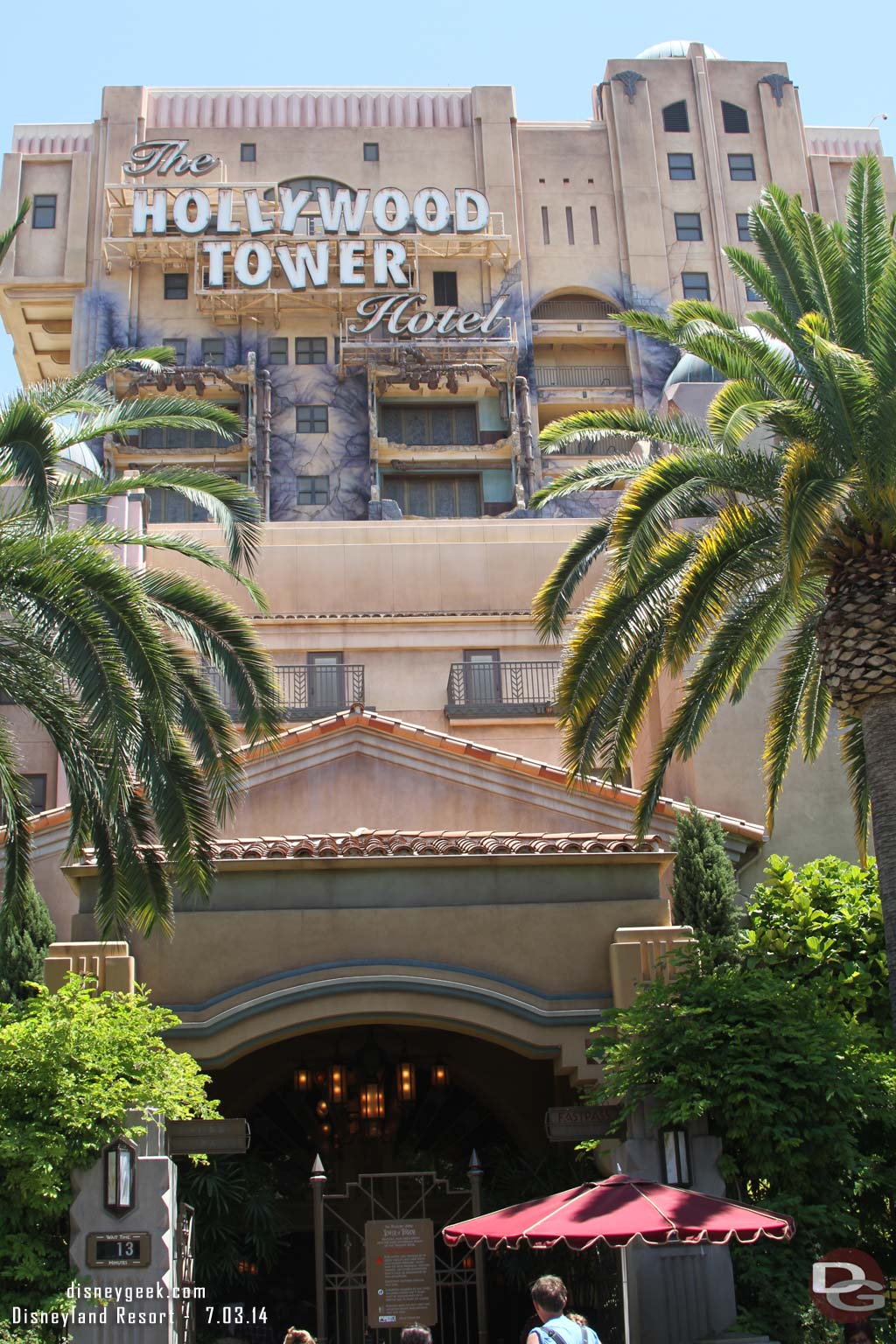 Only a 13 minute wait posted for Tower of Terror.