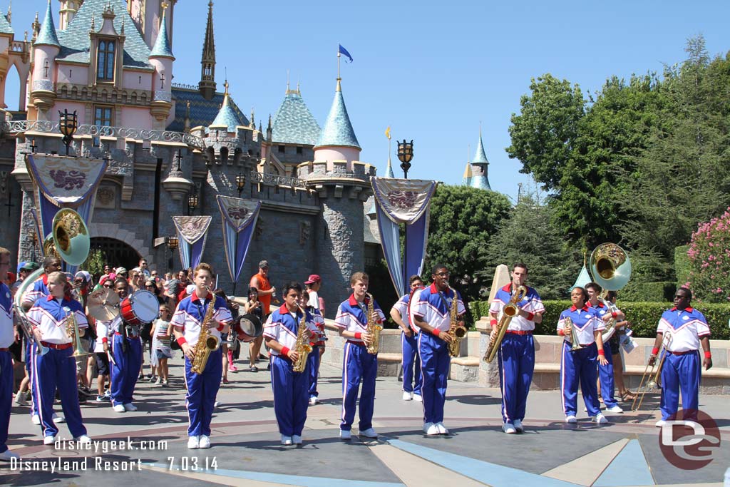 The All-American College Band performing their 3:25pm set.