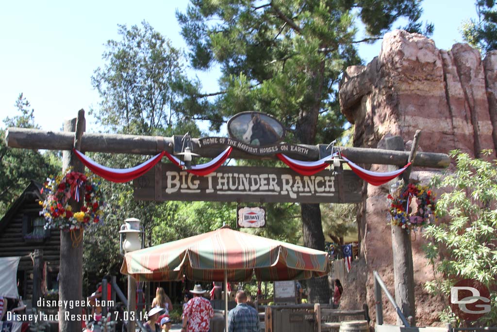 Moving on down the Big Thunder trail