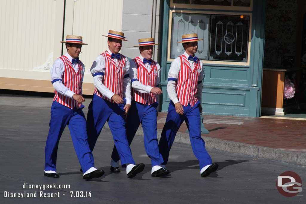 The Dapper Dans arriving.