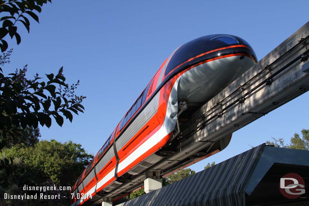 Monorail Orange overhead.