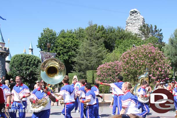 The All-American College Band at their 3:25pm set in front of the Castle.