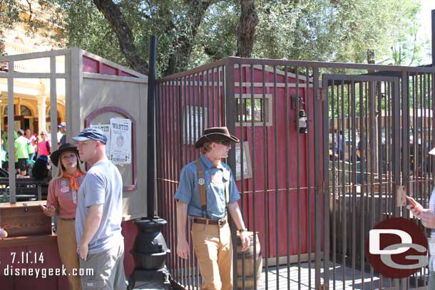 In the center of Frontierland is a jail.