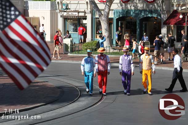 The Dapper Dans making their entrance.