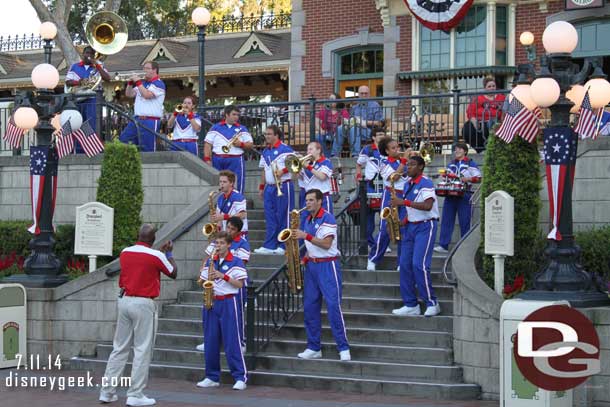 Time for the All-American College Band 7:15 performance.