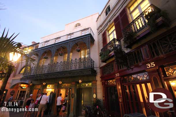 The old Club 33 entrance still has the 33 signage.