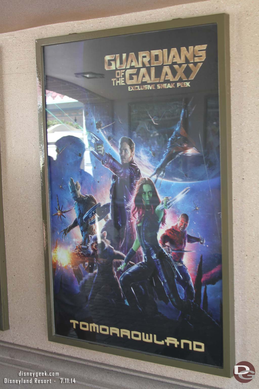 Guardians of the Galaxy poster has replaced Captain EO as you enter Main Street.