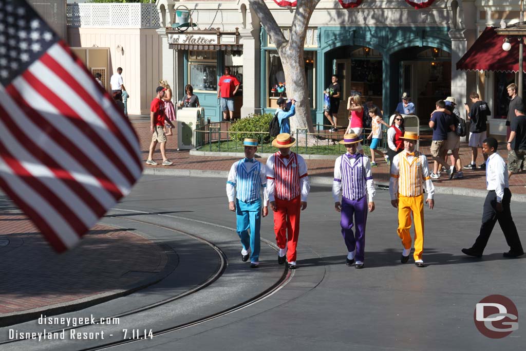 The Dapper Dans making their entrance.