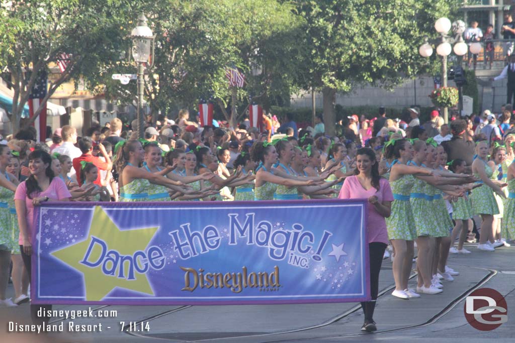 Dance the Magic performed a pre-parade.  It featured over 700 dancers which filled Main Street.