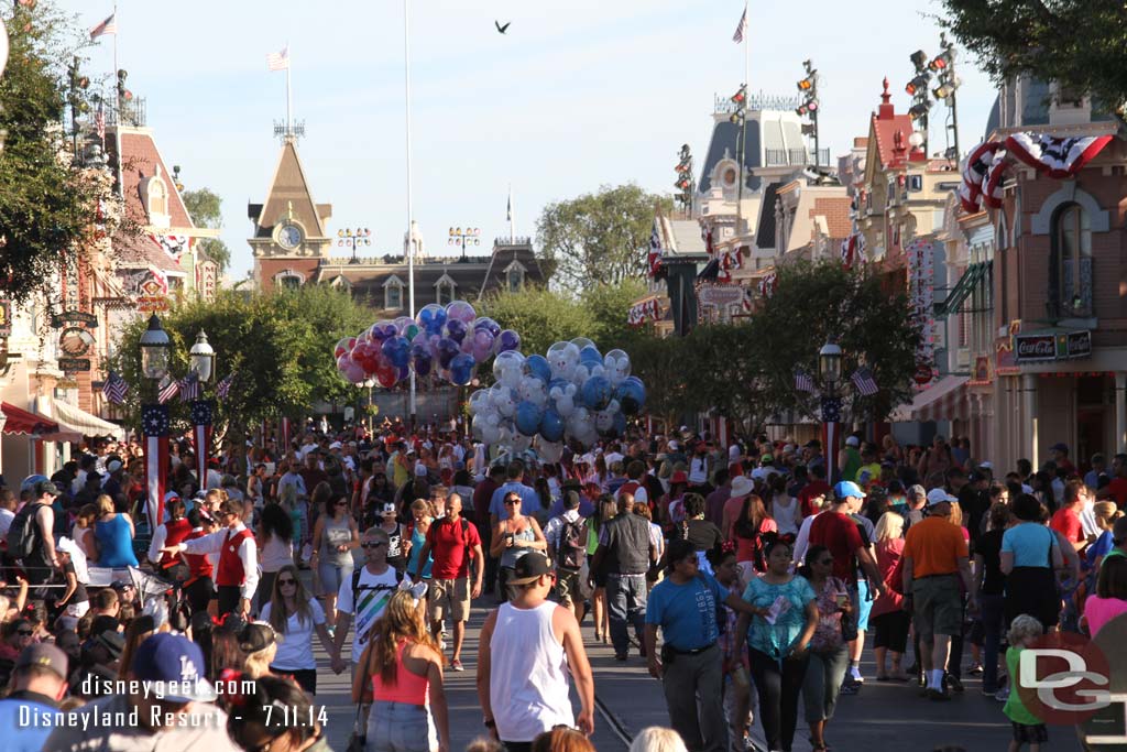 After they passed the street filled with guests again.