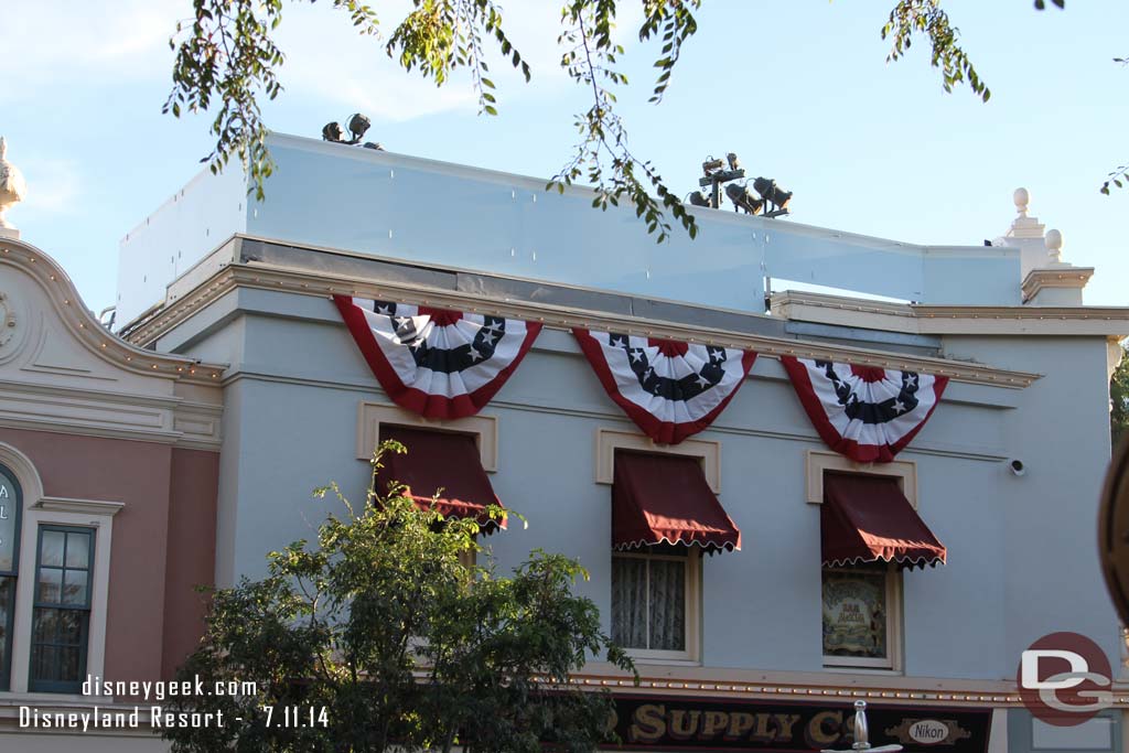 Cannot remember if I posted pictures of the extra walls around the top of the Photo Supply Co roof as part of the fall protection.