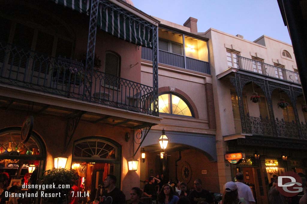 Most of the scaffolding was down from New Orleans Square.  Here is the Pirates Exit area.