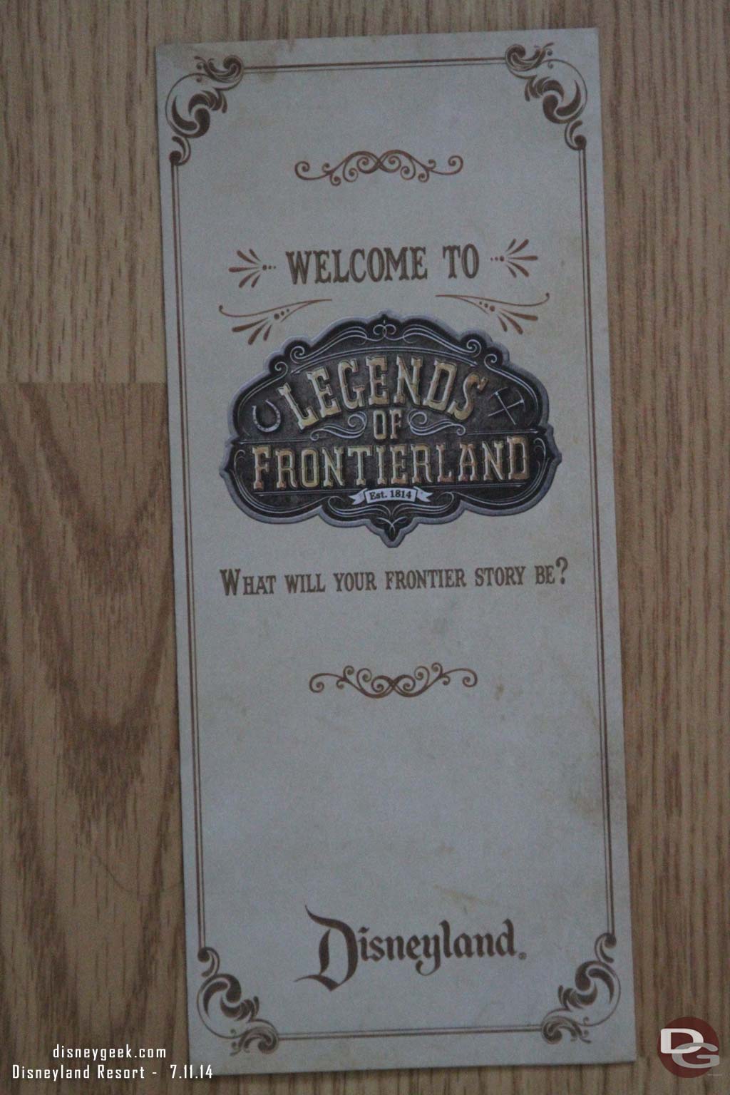 A look at the map for Legends of Frontierland