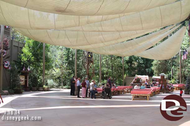 The back portion of the Jamboree has the picnic tables the front portion chairs (picture in a few pages)