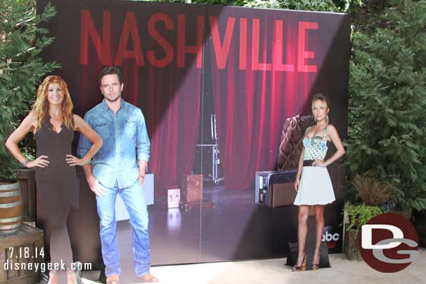 A photo op with cut outs of some of the cast.