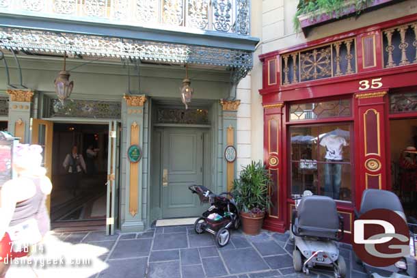 The old Club 33 entrance still has its signage.
