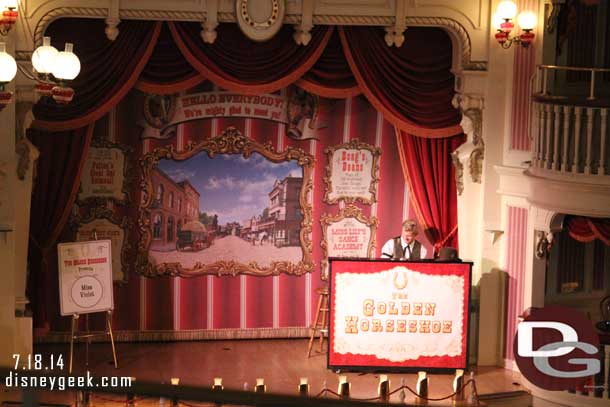 Stopped by the Golden Horseshoe for a performance.