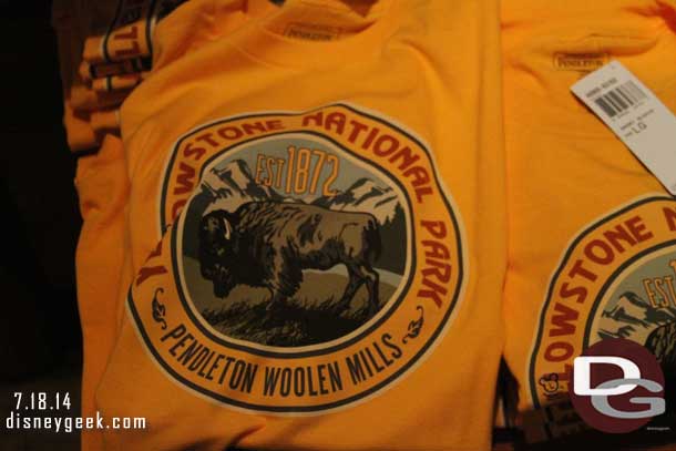 Thought is was interesting to have Yellowstone shirts featured..  since its not in California.