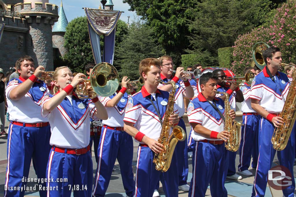 The 3:25pm performance by the All-American College Band in front of the Castle.