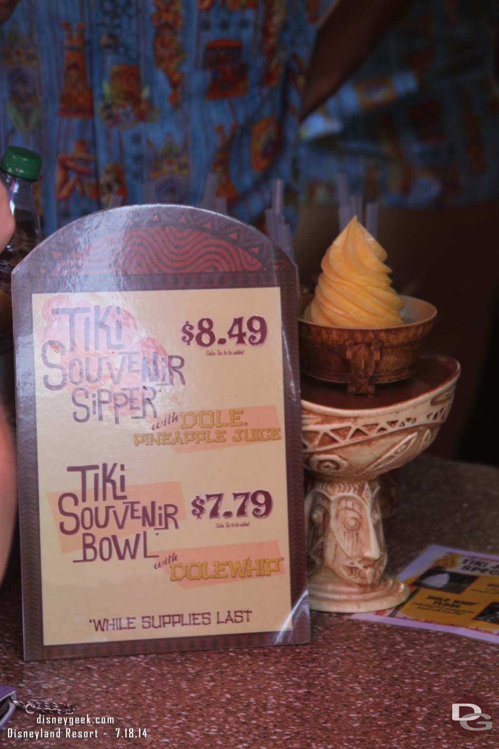 The Tiki Juice Bar has a new bowl you can purchase your Dole Whip in.