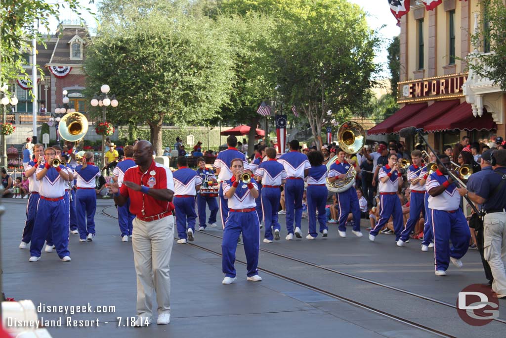 Time for the 6:00pm All-American College Band pre-parade.