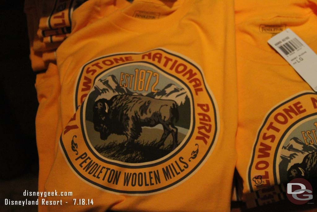 Thought is was interesting to have Yellowstone shirts featured..  since its not in California.