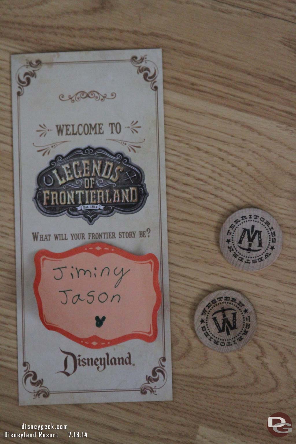 Was given a map and a name tag (I had no idea what to call myself so they named me Jiminy Jason as my western name).  I earned 10 bits while playing.