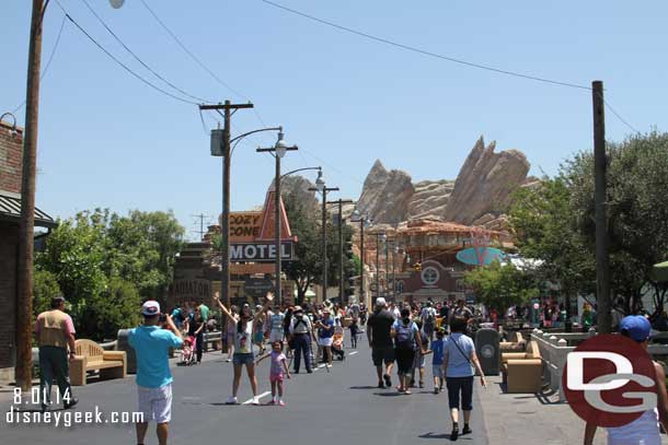 Route 66 this afternoon, Cars Land