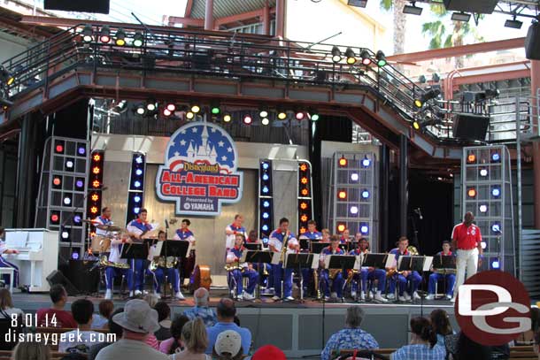 Caught a performance by the All-American College band on the Backlot Stage