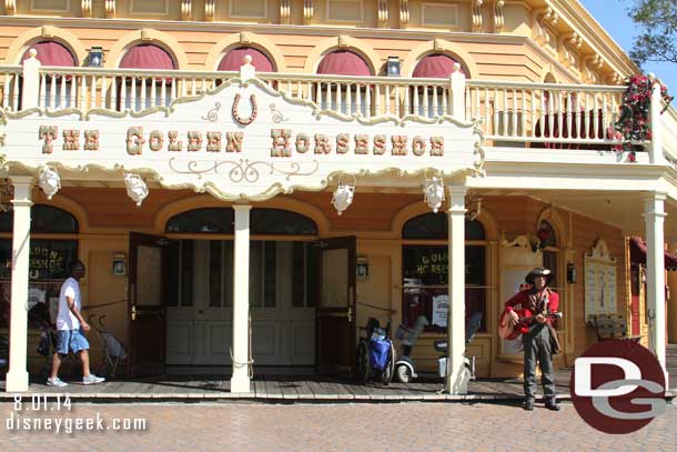 Billy looked lost out front of the Golden Horseshoe.. guess he was waiting for his brothers?