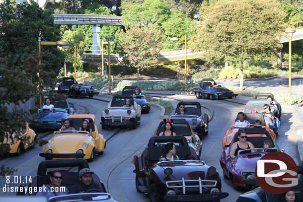 Passing through Tomorrowland again.. Autopia had reopened.