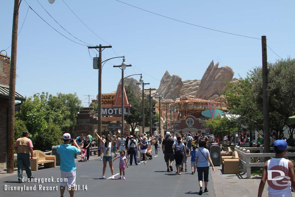 Route 66 this afternoon, Cars Land