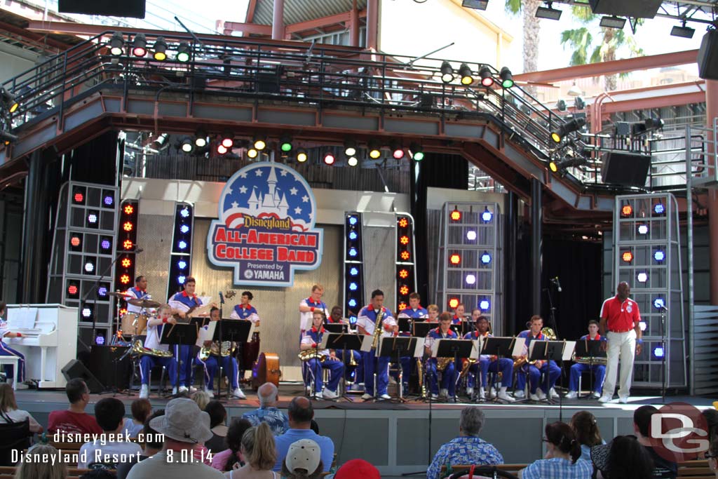 Caught a performance by the All-American College band on the Backlot Stage