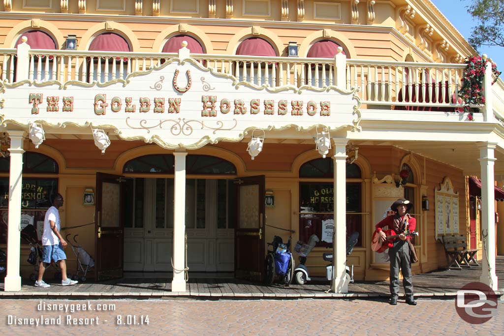 Billy looked lost out front of the Golden Horseshoe.. guess he was waiting for his brothers?