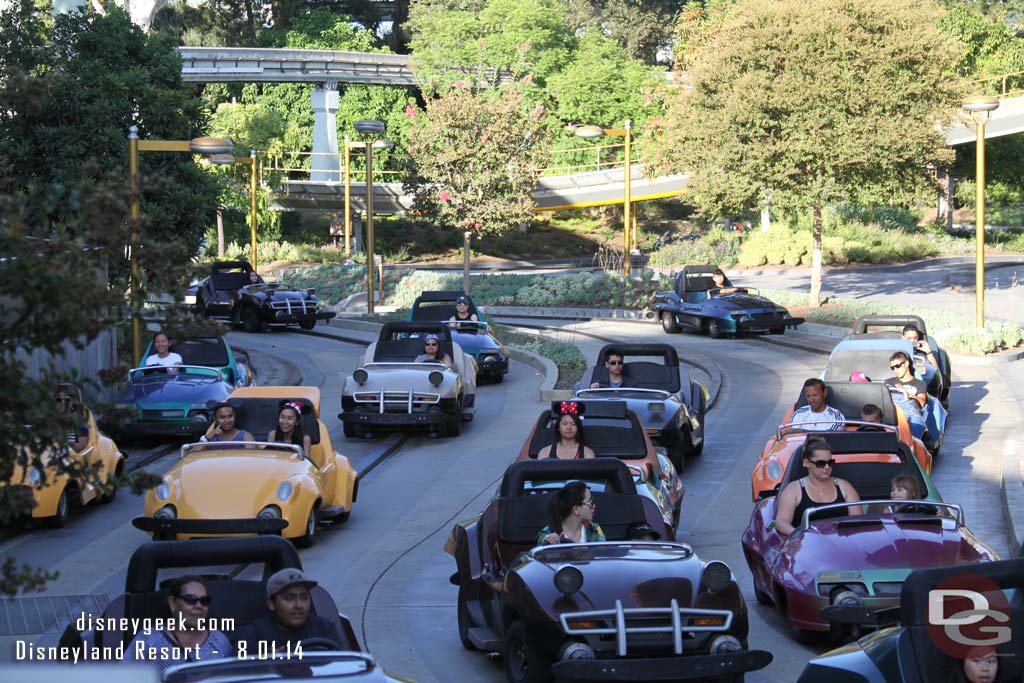 Passing through Tomorrowland again.. Autopia had reopened.