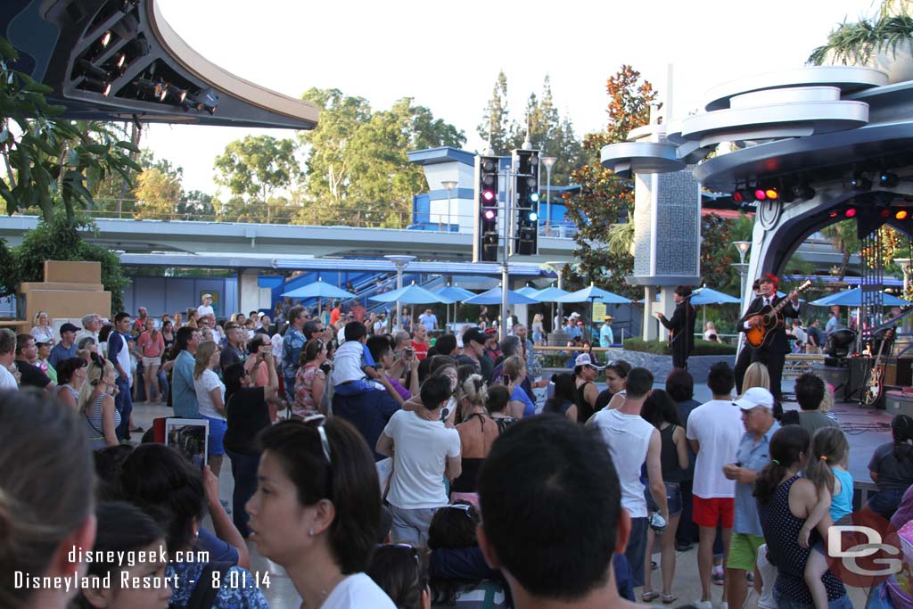 The dance floor was crowded with guests watching the performance (not much room for dancing).