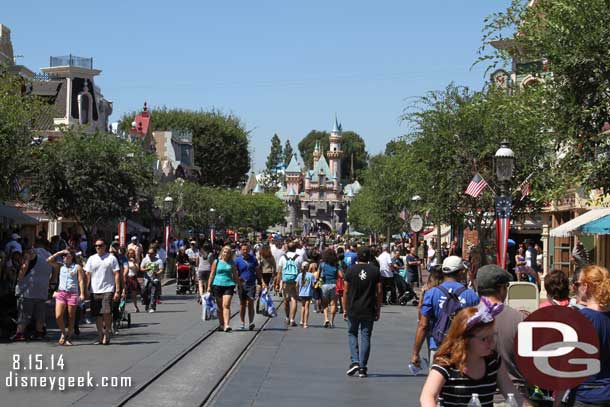 Main Street USA this afternoon.