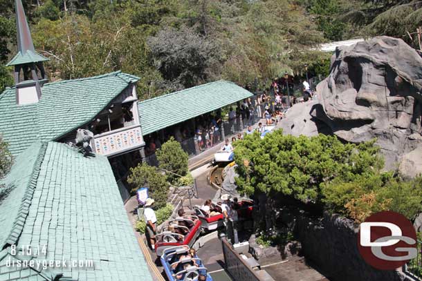 Passing over the Matterhorn load/unload area.