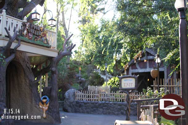 Last week several people commented on the waterfall in Critter Country.  Here is a wider picture showing where it is.. you can just barely make it out in the background here.