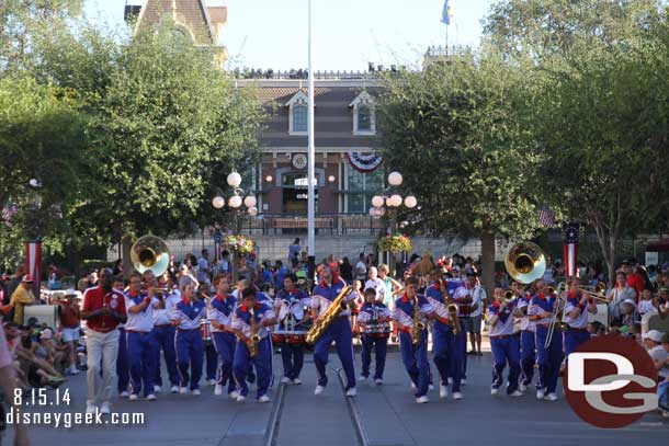 Time for the All-American College Band pre-parade.