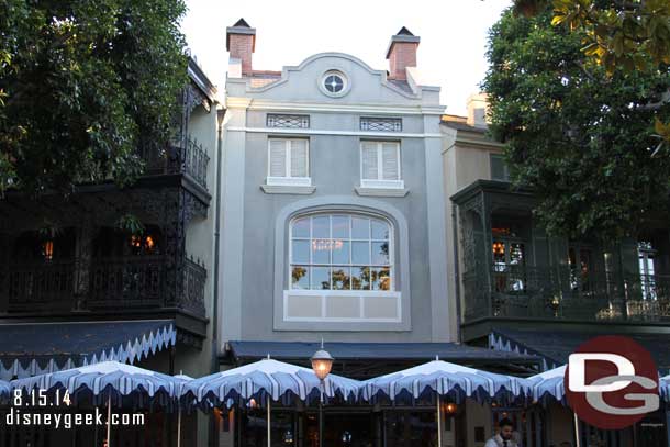 The Club 33 window tweaking has slowed down.. no changes jumped out to me this week.