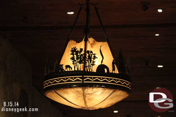 A light in the Pioneer Mercantile