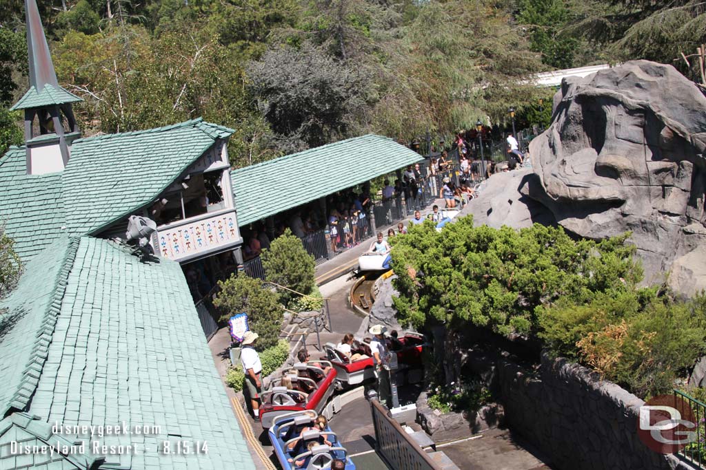 Passing over the Matterhorn load/unload area.