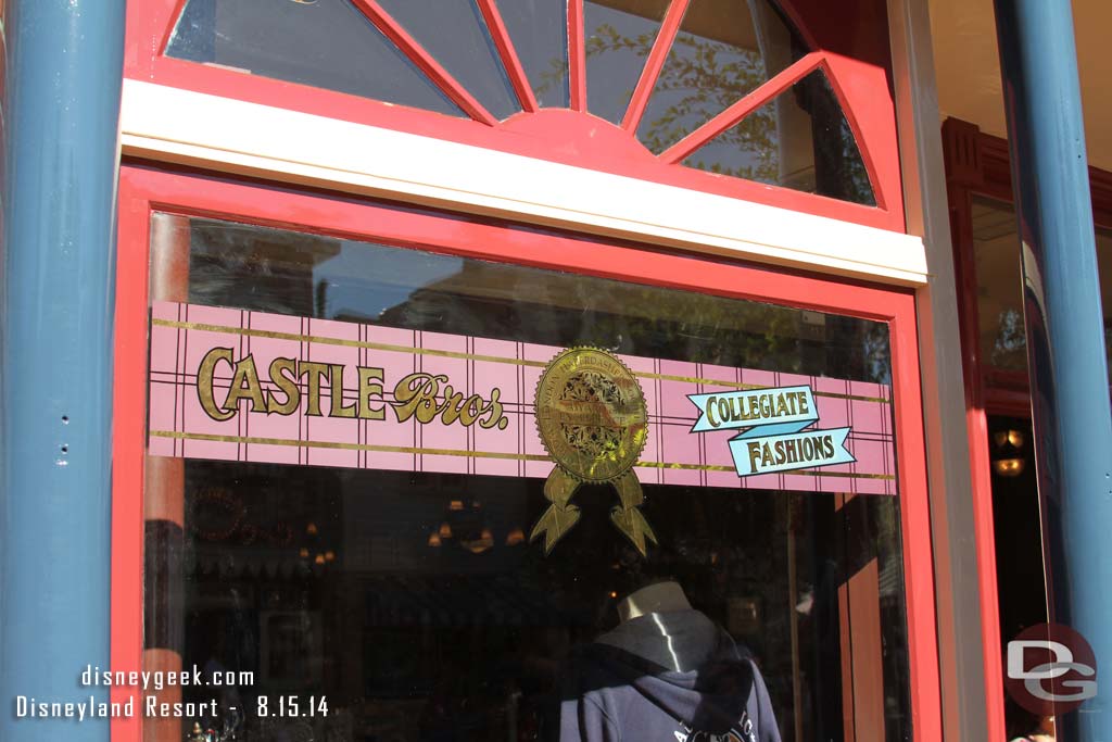 Speaking of window.. a look at the Castle Bros. window.