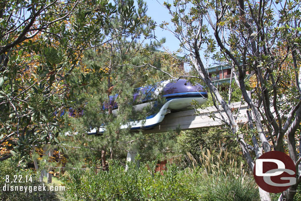 Monorail Blue passing by.