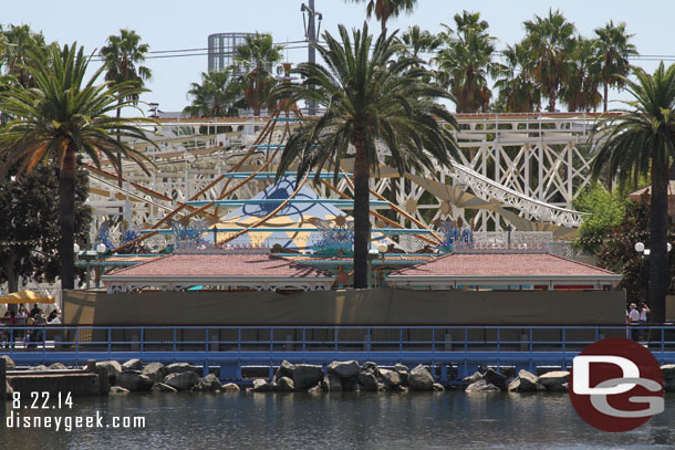 The renovation work on the far side of the Pier has spread and now both are behind scrims.