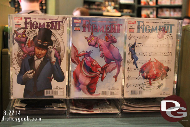 The first three issues of the Figment comic book were available for purchase.