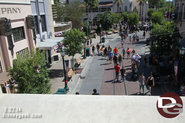 Passing over Buena Vista Street.