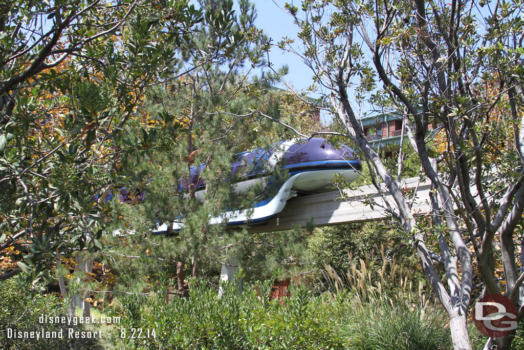 Monorail Blue passing by.